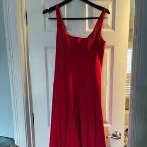 Staud Wells Dress, Cherry, Size 8